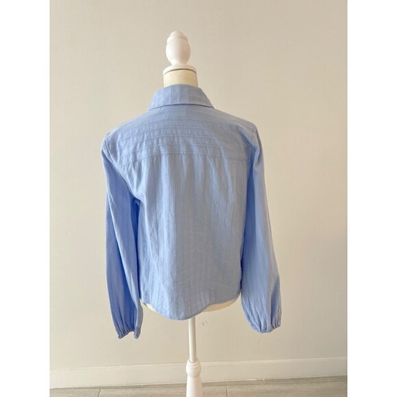 Court & Rowe Textured Blouse in Blue Lyst Australia medium - Picture 2 of 4